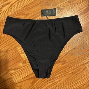 NWT Relleciga Black Classic Bikini Bottom size L